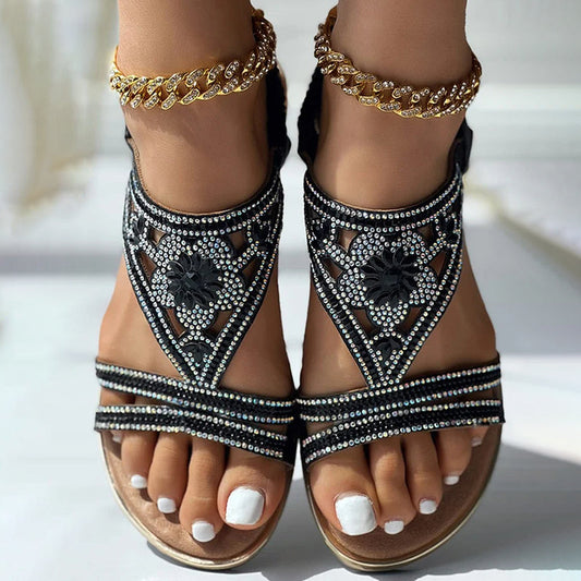 Ortho Welt Damen Boho Sandalen - Orthopädisch & Perlen