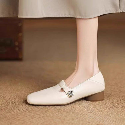 Ortho Welt Damen Orthopedic Lederschuhe – Eckige Zehenpartie