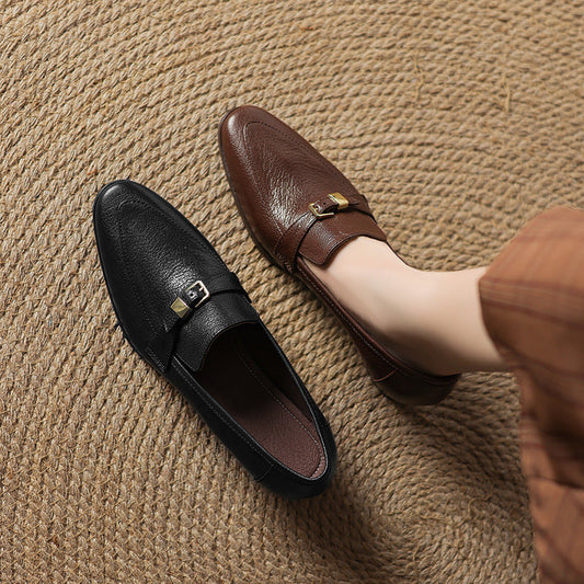 Ortho Welt Leder Loafer – Orthopedic Komfort, niedriger Absatz