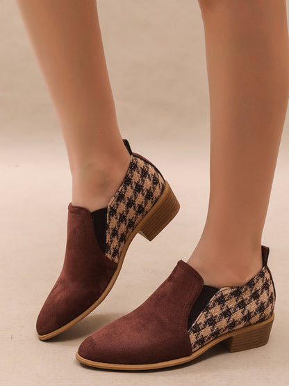Ortho Welt Retro Slip-On Shoes In Block Color