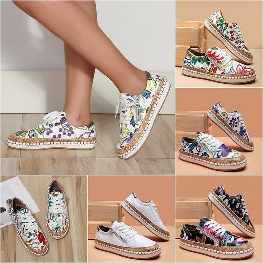Camila | Espadrille-Sneaker aus Canvas mit Blumenmuster – Leicht und bequem