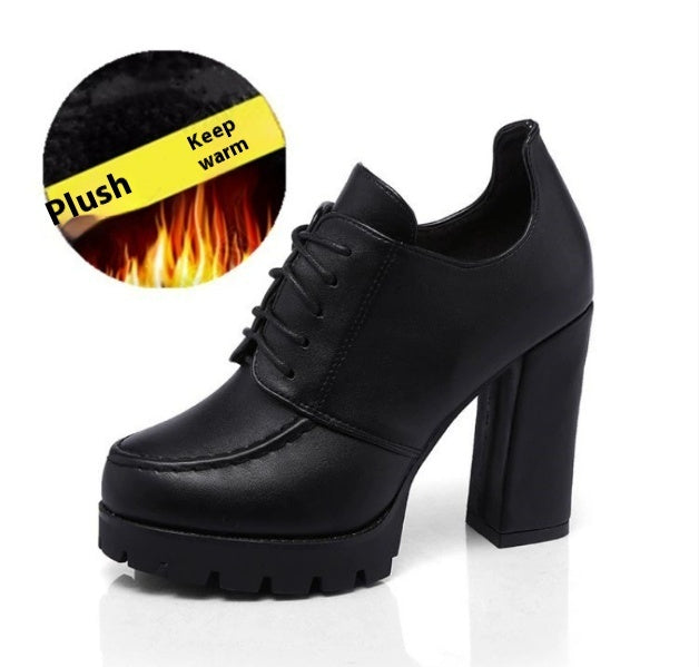 Ortho Welt Shoes With Unique Thick Heels And Platform