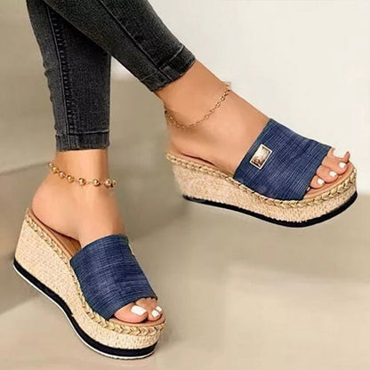 Ortho Welt Platform Wedge Sandals - Unique Elegance