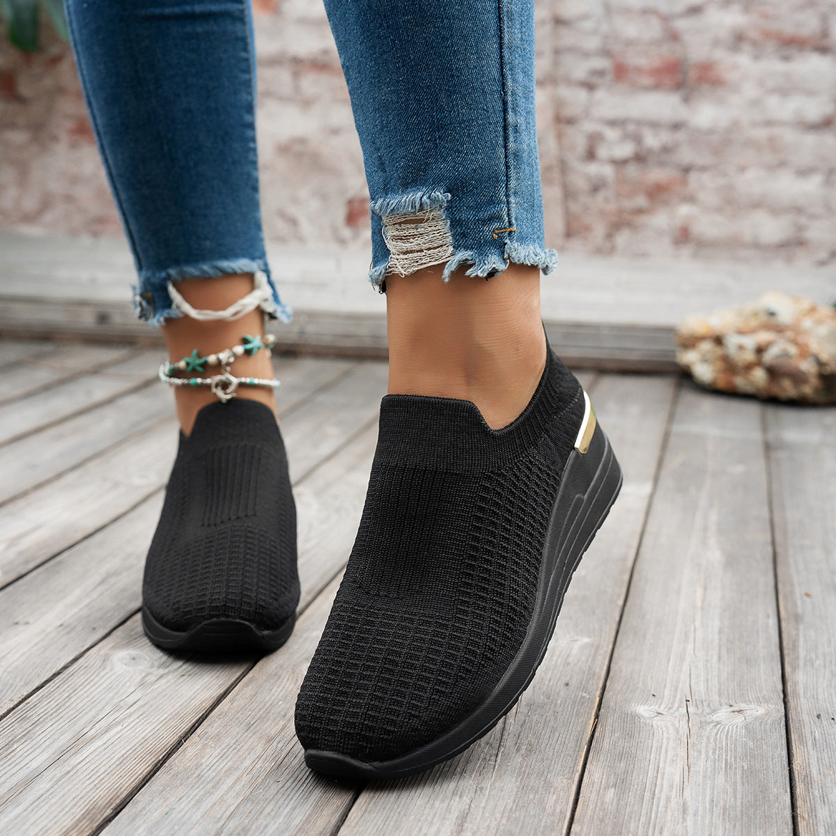Ortho Welt Unique And Comfortable Casual Shoes In Flyknit Mesh