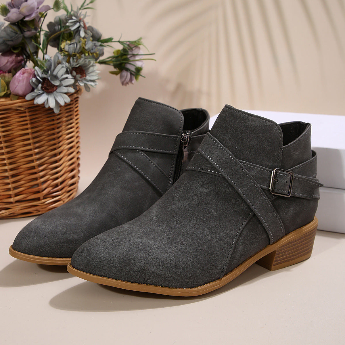 Ortho Welt Ankle Boots – Orthopedic Block Heel Comfort