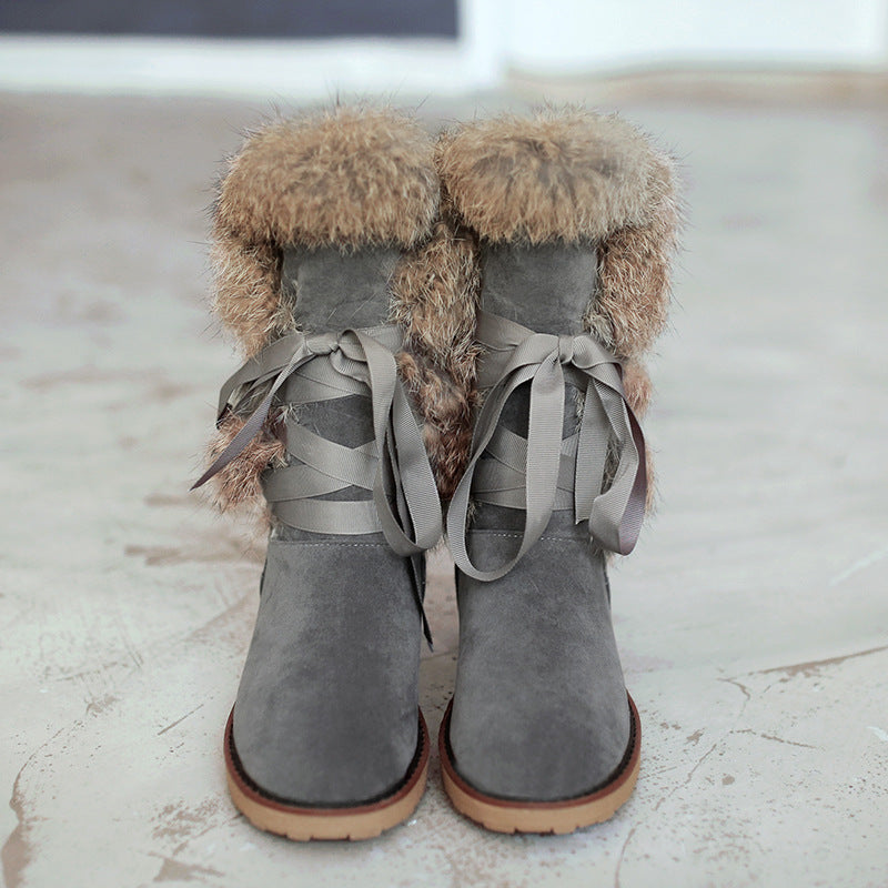 Ortho Welt Winter Boots - Suede, Fur Trim, Orthopedic Comfort