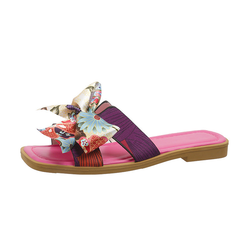 Ortho Welt Ribbon Bow Sandals - Unique Summer Elegance