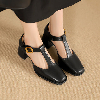Ortho Welt Orthopedic Sandals - Square Toe T-Bar Design