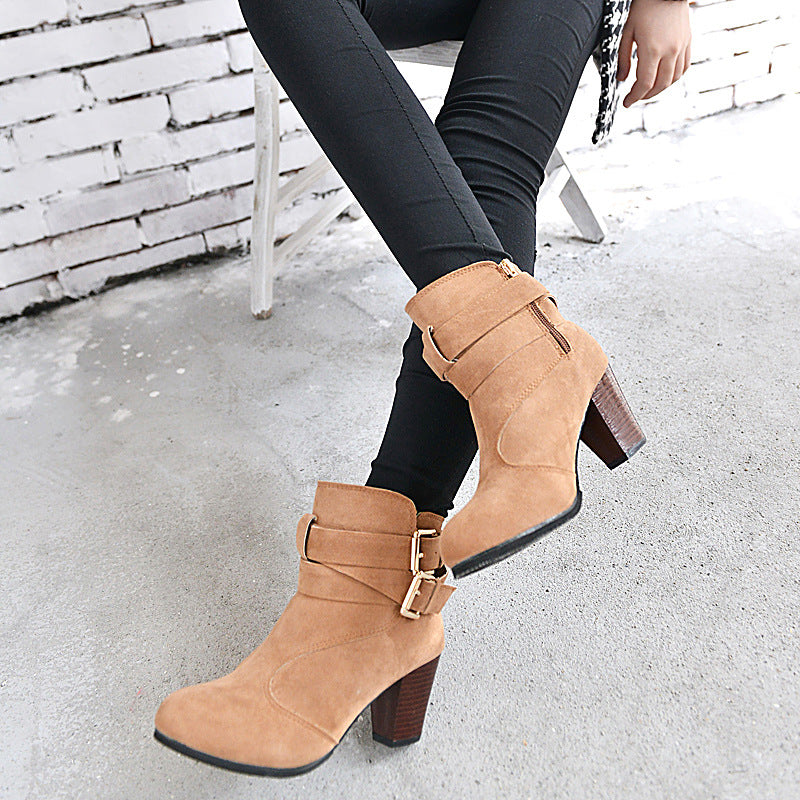 Ortho Welt Ankle Boots - Orthopedic Block Heel & Buckles