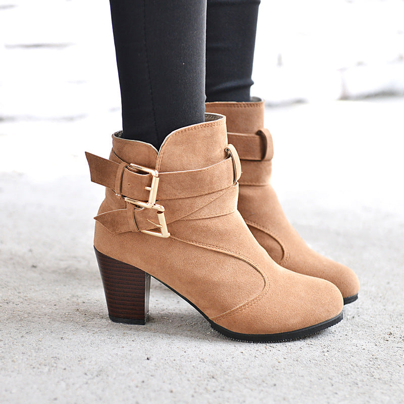 Ortho Welt Ankle Boots - Orthopedic Block Heel & Buckles