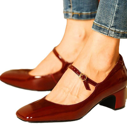 Ortho Welt Pumps – Orthopedic Comfort, Mid Heel, Square Toe