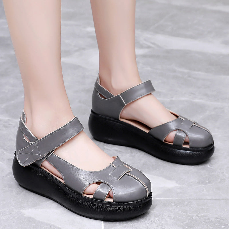 Ortho Welt Genuine Leather Roman Sandals - Unique Elegance