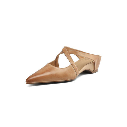 Ortho Welt Leder-Mules – Orthopedic Komfort, Spitze Form