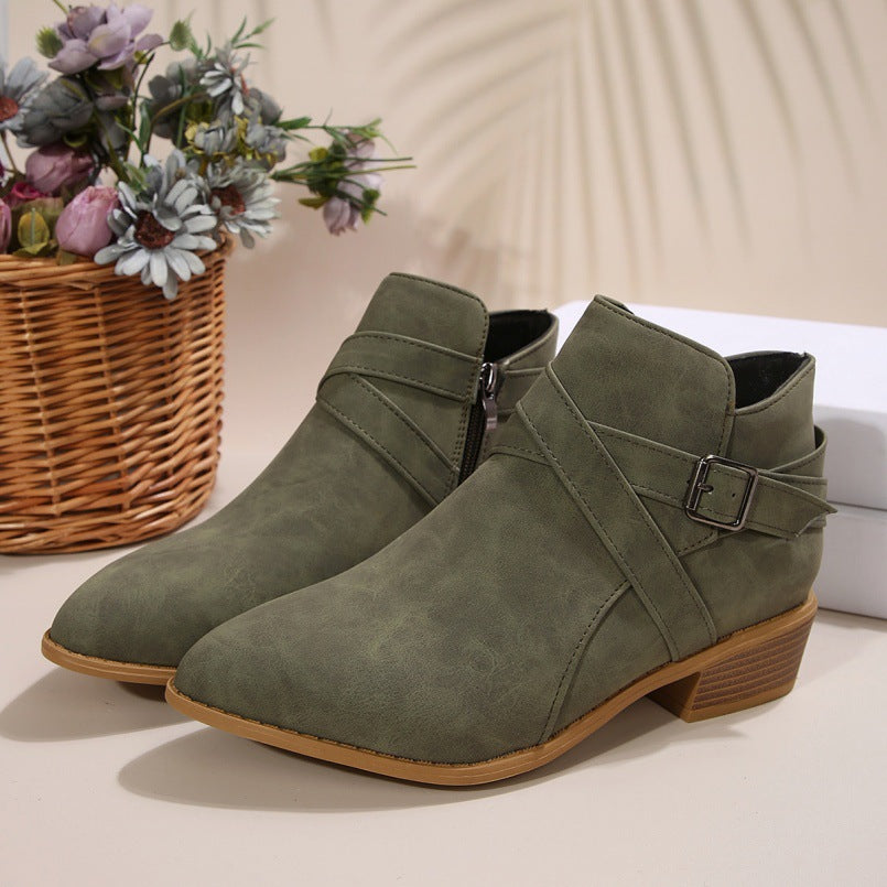 Ortho Welt Ankle Boots – Orthopedic Block Heel Comfort