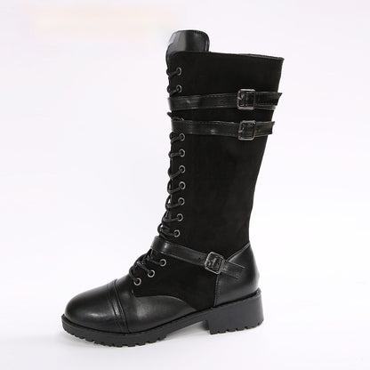 Ortho Welt Boots - Orthopedic Block Heel, Buckle Detail