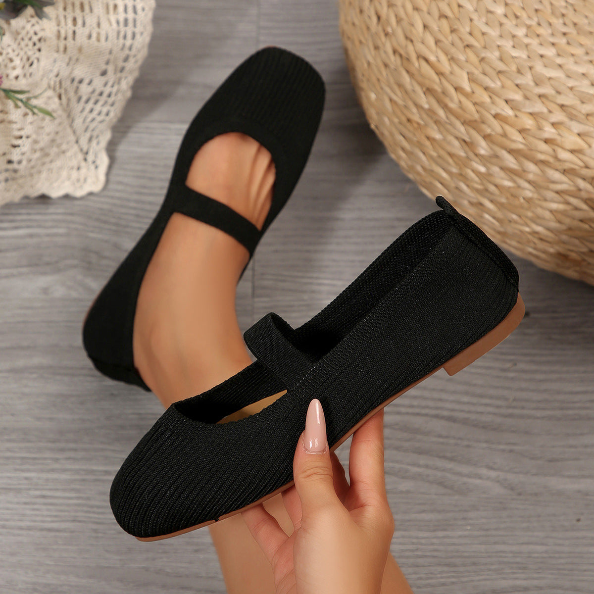Ortho Welt Lightweight Breathable Mesh Ballet Flats