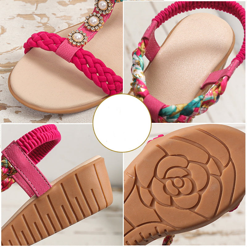 Ortho Welt Bohemian Braided Sandals  - Unique And Elegant