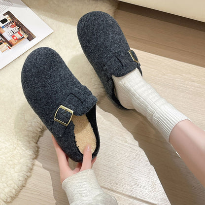 Ortho Welt Wool And Cotton Slippers - Casual Elegance