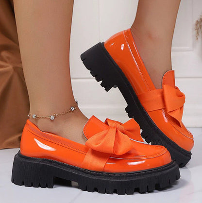Ortho Welt Vintage Loafers With Bow - Unique Elegance
