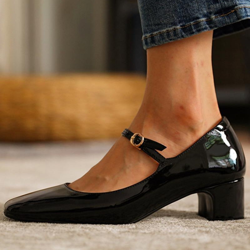 Ortho Welt Pumps – Orthopedic Comfort, Mid Heel, Square Toe