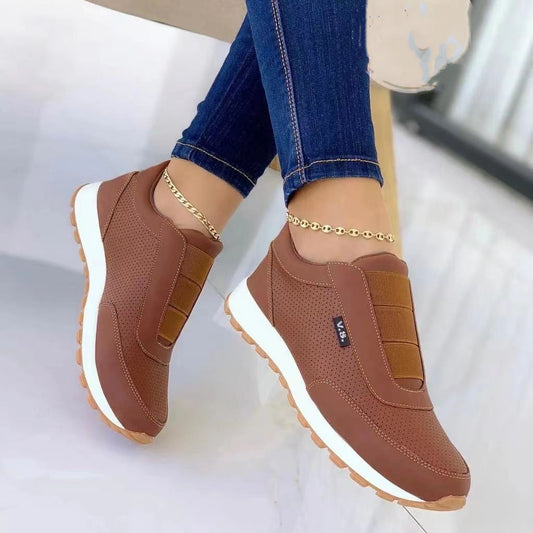 Ortho Welt Flat Sneakers With Unique Elastic Design