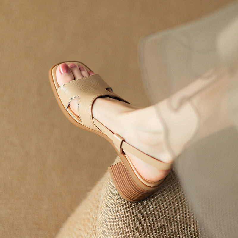 Ortho Welt Square-Toe Open Sandals - Casual Elegance
