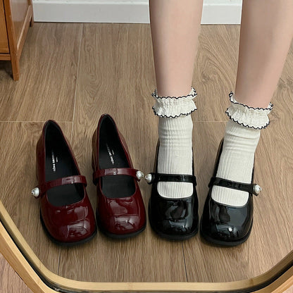 Ortho Welt Mary Jane Schuhe - Orthopädischer Blockabsatz