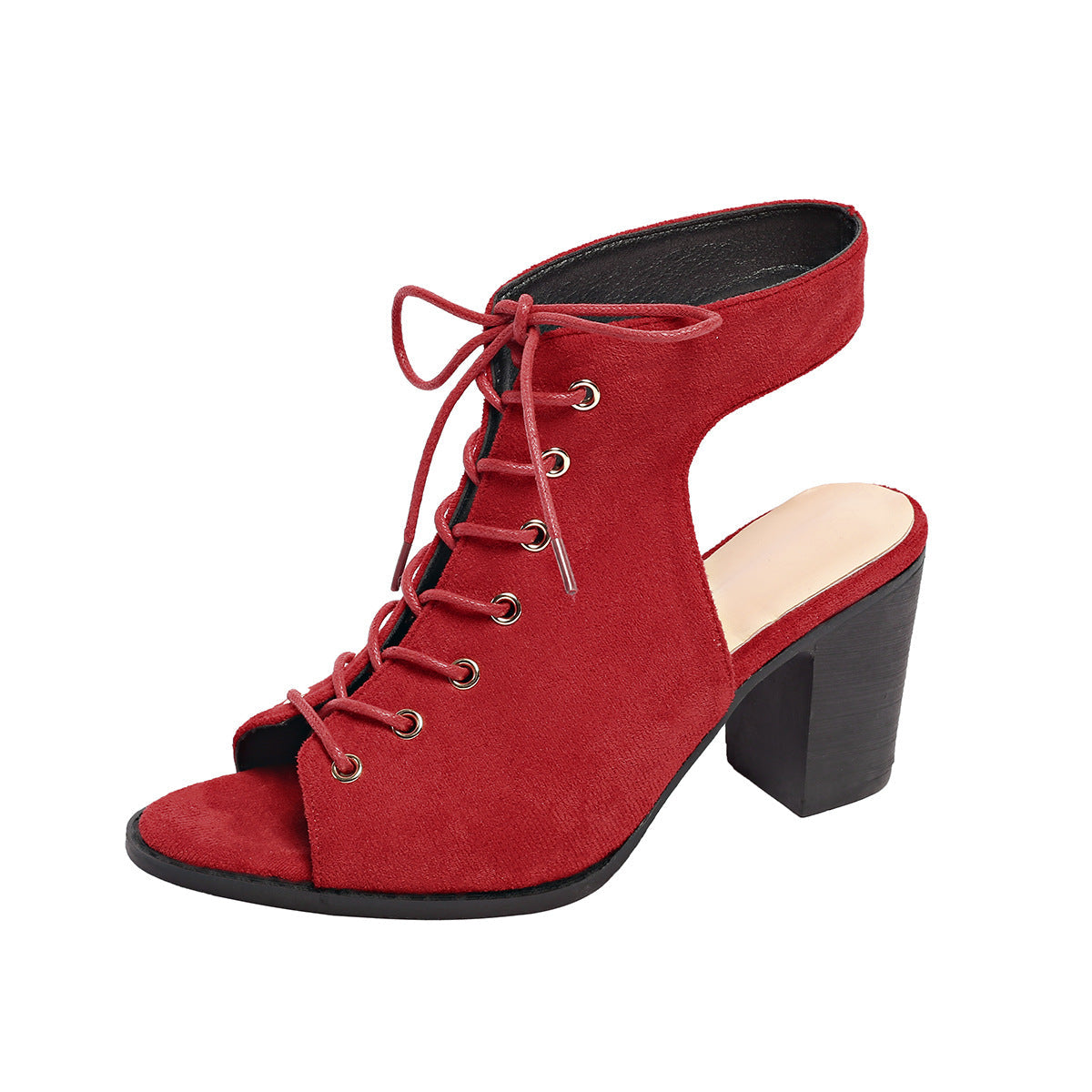 Ortho Welt Orthopedic Lace-Up Sandals - Block Heel Comfort