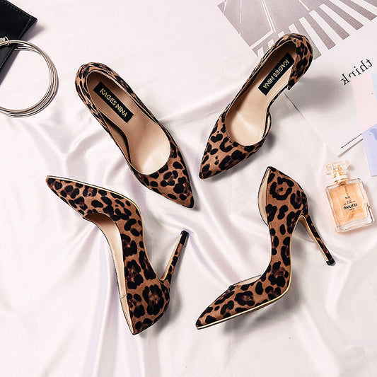 Ortho Welt Leopard Print Stiletto Heels - Unique Elegance