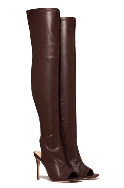Ortho Welt Overknee Peeptoe Boots - Orthopedic Comfort