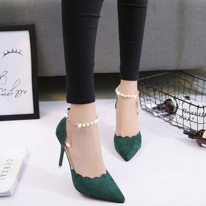 Ortho Welt New Stiletto Heel Sandals With Unique Chain
