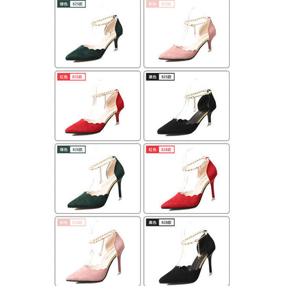 Ortho Welt New Stiletto Heel Sandals With Unique Chain