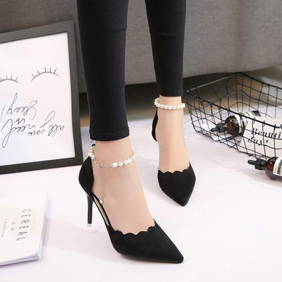 Ortho Welt New Stiletto Heel Sandals With Unique Chain