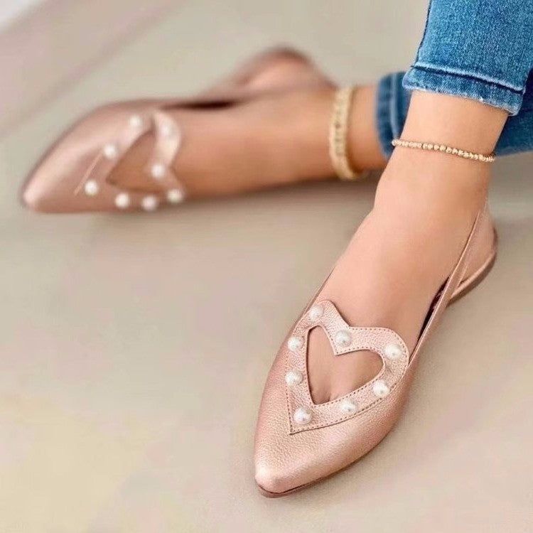 Ortho Welt Flat Heel Sandals With Pearls - Unique And Elegant