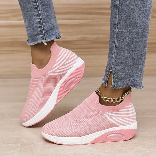 Ortho Welt Lightweight And Breathable Striped Mesh Shoes