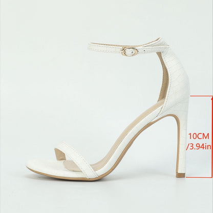 Ortho Welt Strappy High-Heeled Sandals In French Style - Unique Elegance