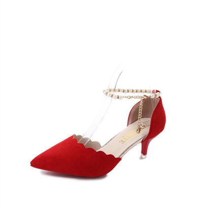 Ortho Welt New Stiletto Heel Sandals With Unique Chain