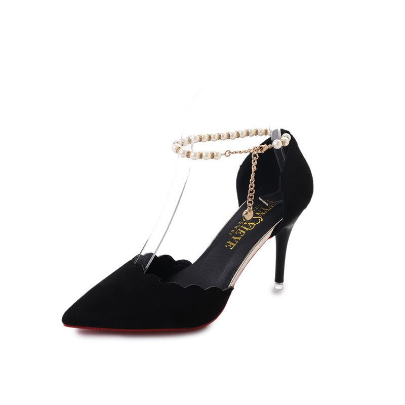 Ortho Welt New Stiletto Heel Sandals With Unique Chain