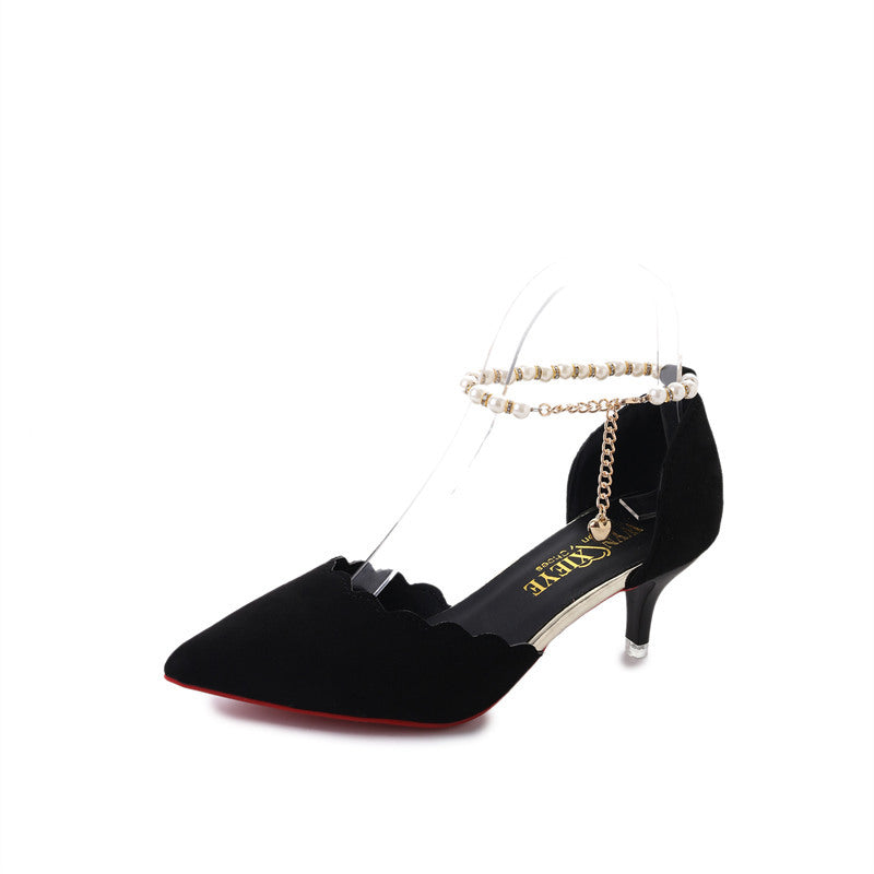Ortho Welt New Stiletto Heel Sandals With Unique Chain