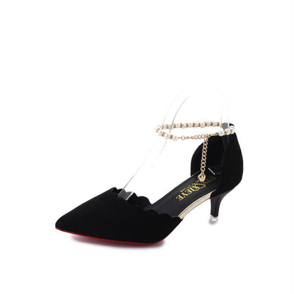 Ortho Welt New Stiletto Heel Sandals With Unique Chain