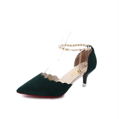 Ortho Welt New Stiletto Heel Sandals With Unique Chain