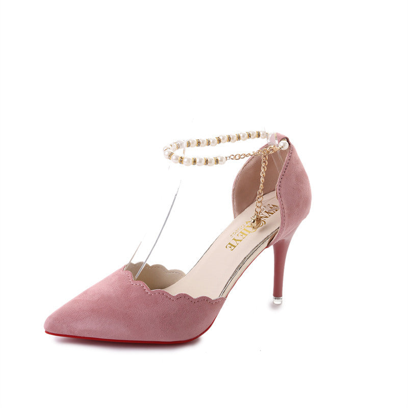 Ortho Welt New Stiletto Heel Sandals With Unique Chain