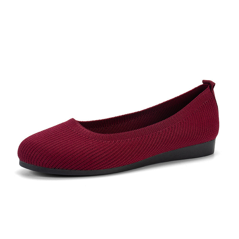Ortho Welt Comfortable Flat Shoes In Knitted Mesh
