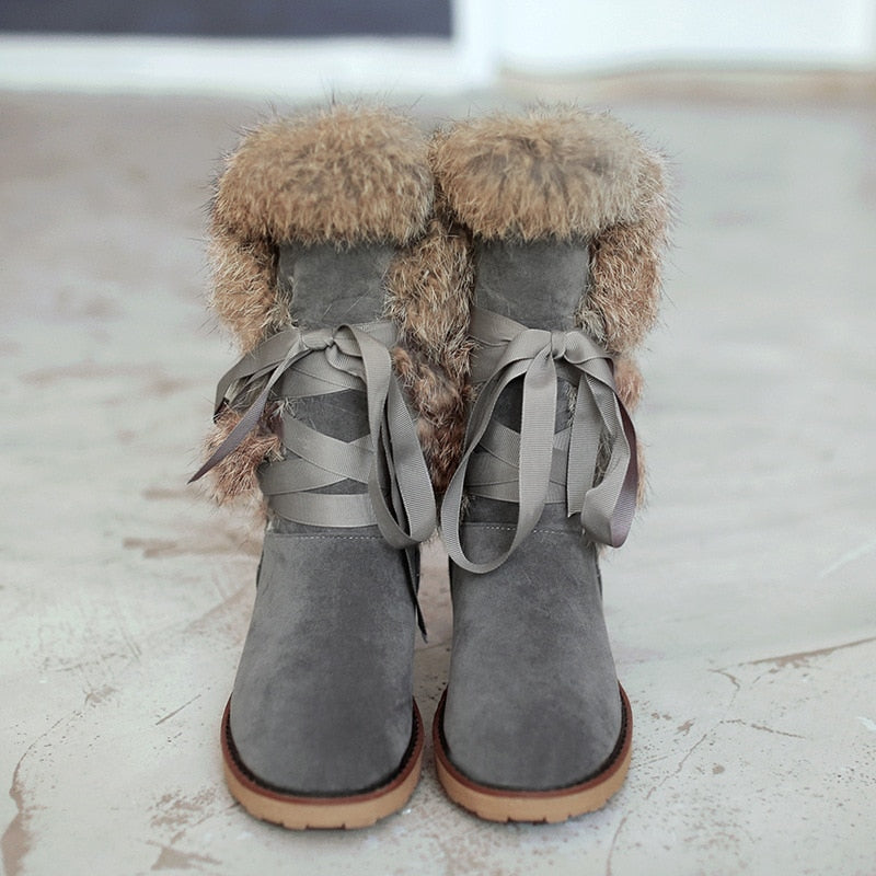 Ortho Welt Winter Boots - Suede, Fur Trim, Orthopedic Comfort