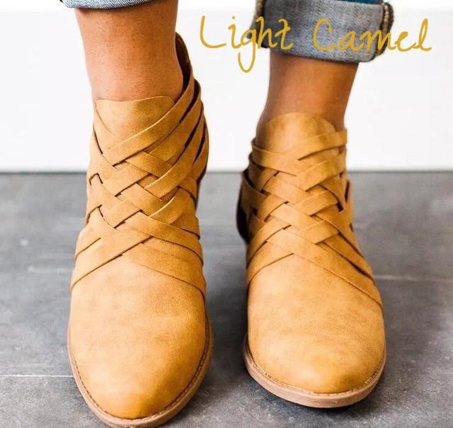 Ortho Welt Short Ankle Boots With A Chunky Heel And Unique Design