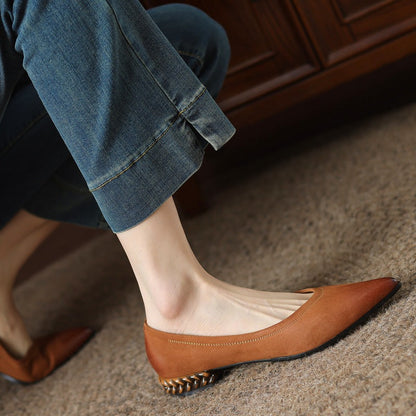 Ortho Welt Orthopedic Low-Cut Pointed Toe Shoes - Comfort
