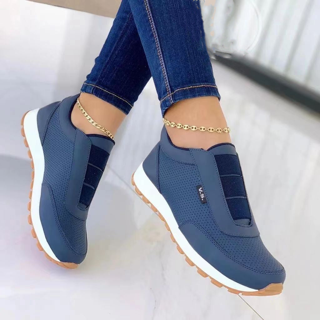 Ortho Welt Flat Sneakers With Unique Elastic Design