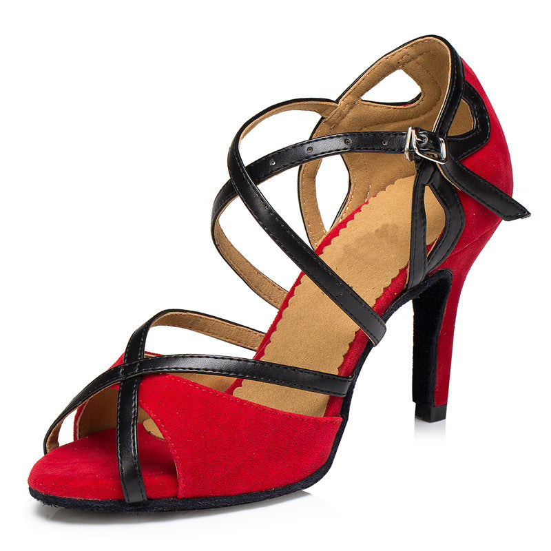 Ortho Welt Unique Black Stiletto Heels For Latin Dance And Ballroom