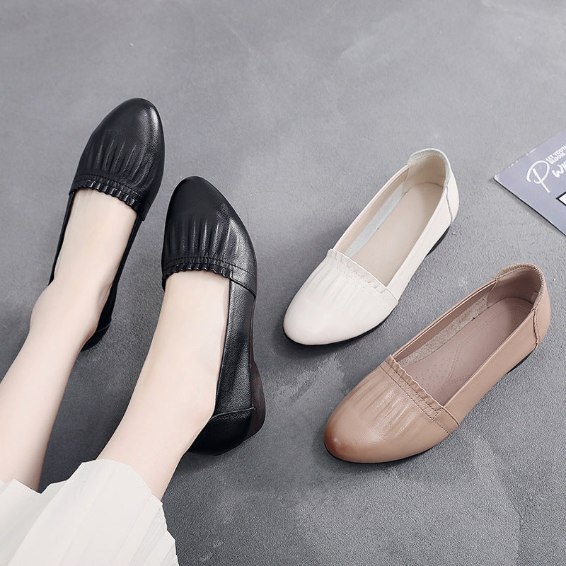 Ortho Welt Flat Shoes In Genuine Leather, Unique Elegance
