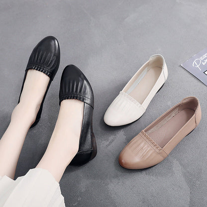 Ortho Welt Flat Shoes In Genuine Leather, Unique Elegance